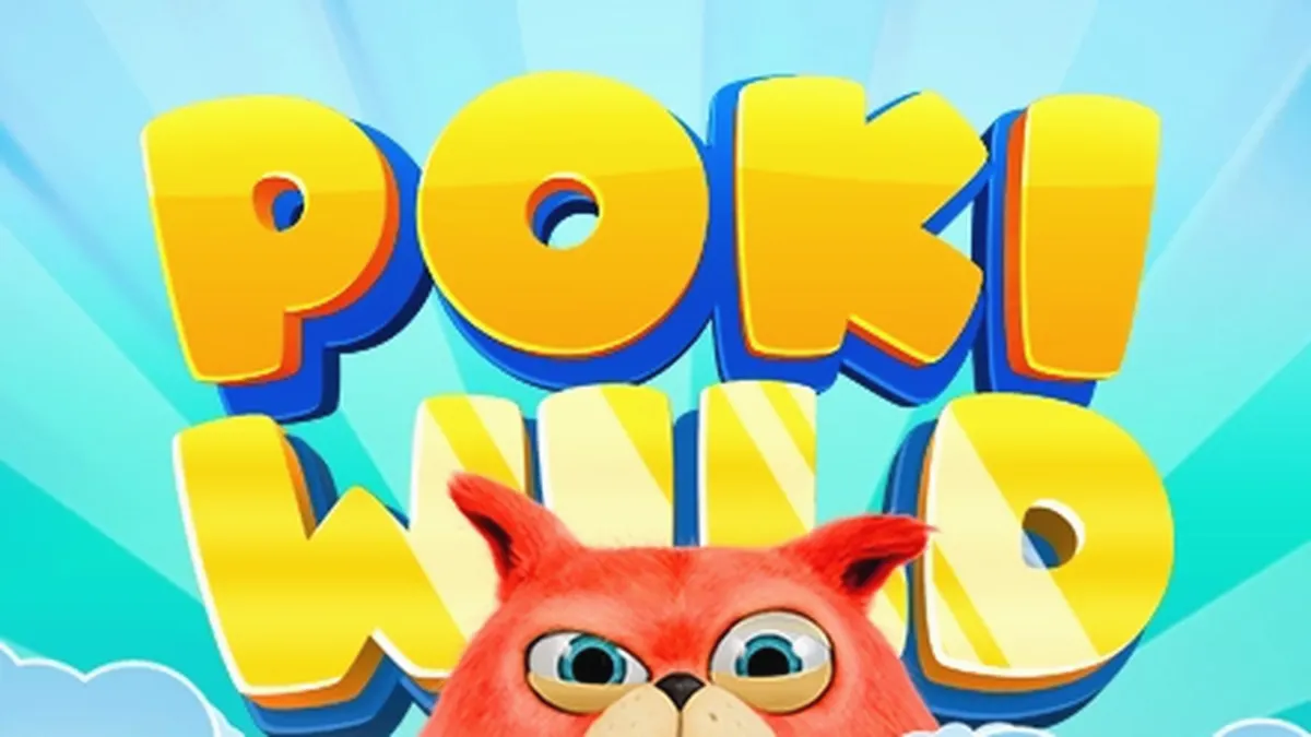 Interface do jogo de slot Poki Wild com elementos visuais vibrantes