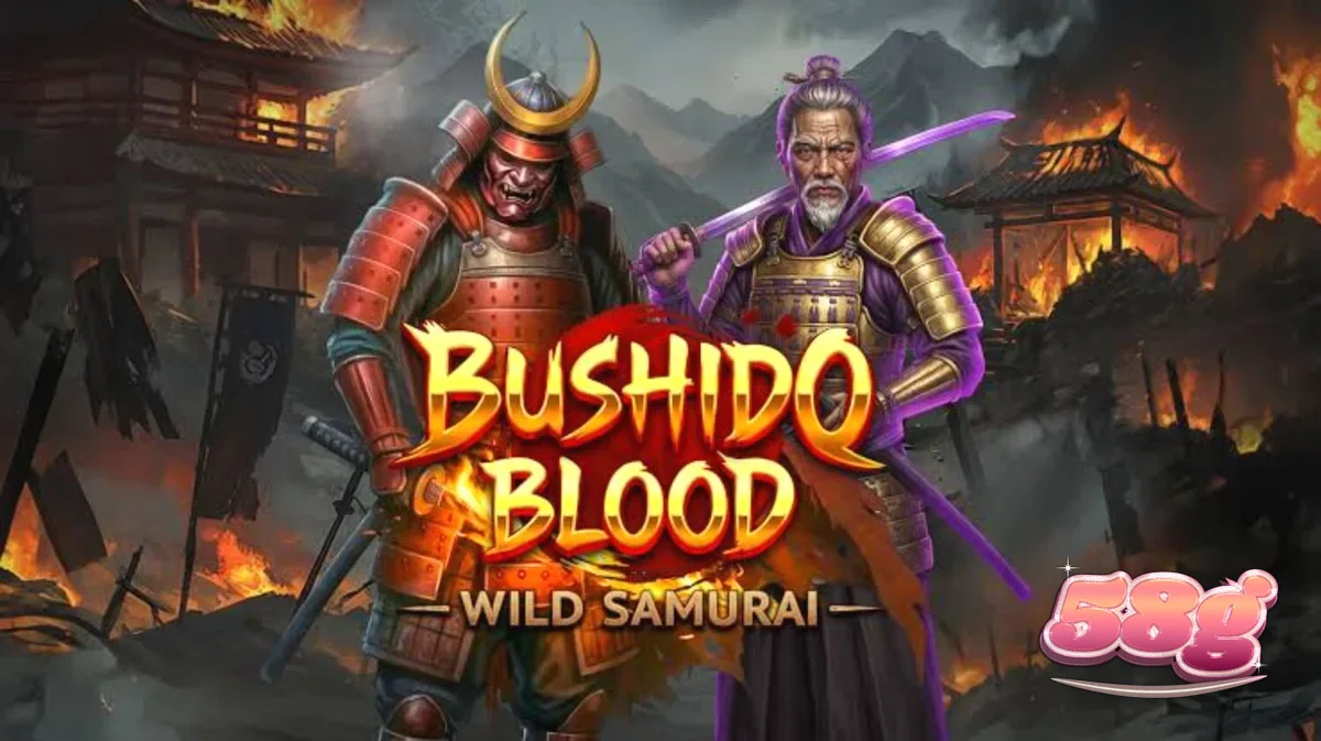 Cenário temático de samurai com espadas e armaduras em Bushido Blood