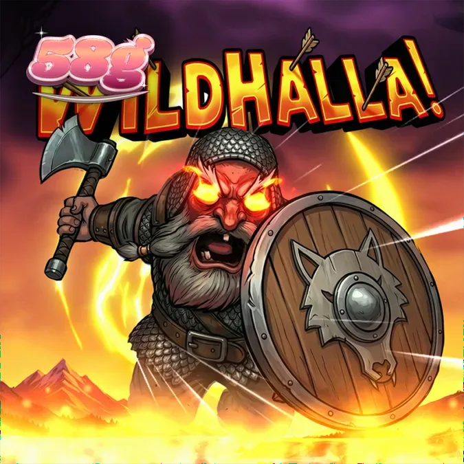 Interface do jogo de slot Wildhalla com temática nórdica